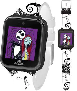 Disney Nightmare Before Christmas Kids Smartwatch Interactive Jack & Sally Design, 10 Clock Faces, Step Counter, Selfie Camera, Games, Calculator, Alarm & Timer Fits Wrists 5.5"-8.0" Disney Nightmare Before Christmas Kids Smartwatch Interactive Jack & Sally Design, 10 Clock Faces, Step Counter, Selfie Camera, Games, Calculator, Alarm & Timer Fits Wrists 5.5"-8.0"