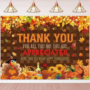 Happy Thanksgiving Banner Backdrop 8x6FT Maple Leaf Pumpkin Turkey Thanksgiving Appreciated Background for Photography Friendsgiving Give Thanks Decorations Supplies Photo Props Happy Thanksgiving Banner Backdrop 8x6FT Maple Leaf Pumpkin Turkey Thanksgiving Appreciated Background for Photography Friendsgiving Give Thanks Decorations Supplies Photo Props