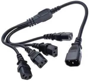 IEC320 C14 to C13 4 Way Y Splitter Power Adapter Cable 10A 250V UPS PSU Extension Cable,IEC320 C13 4 in 1 C14 AC Power Cable Power 4 Monitors at Once (C14 to 4 X C13-0.6M) IEC320 C14 to C13 4 Way Y Splitter Power Adapter Cable 10A 250V UPS PSU Extension Cable,IEC320 C13 4 in 1 C14 AC Power Cable Power 4 Monitors at Once (C14 to 4 X C13-0.6M)
