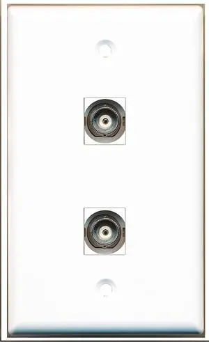 2 Port BNC Wall Plate - Bracket Included 2 Port BNC Wall Plate - Bracket Included