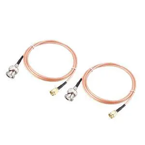 RG316 Coaxial Cable with BNC Male to SMA Male Connectors 50 Ohm 3 ft 2pcs RG316 Coaxial Cable with BNC Male to SMA Male Connectors 50 Ohm 3 ft 2pcs