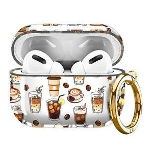 Compatible with AirPods Pro 2nd / 1st Generation Case, Shockproof Cover with Golden Buckle for Women & Girls, Protective Anti-Drop Design(Coffee Cup) Compatible with AirPods Pro 2nd / 1st Generation Case, Shockproof Cover with Golden Buckle for Women & Girls, Protective Anti-Drop Design(Coffee Cup)