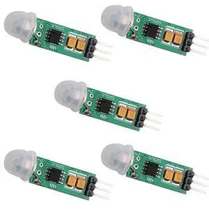 HC-SR505 Mini Infrared PIR Motion Sensor, Micro IR Pyroelectric Human Movement Detector Sensors Module (Pack of 5) HC-SR505 Mini Infrared PIR Motion Sensor, Micro IR Pyroelectric Human Movement Detector Sensors Module (Pack of 5)
