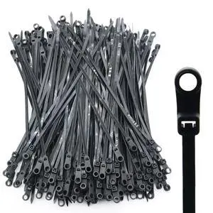 200pcs Zip Tie with Screw Hole, 8 inch Automotive Wire Self Locking Black Zip Ties, Screw Zip Tie Mount (8") 200pcs Zip Tie with Screw Hole, 8 inch Automotive Wire Self Locking Black Zip Ties, Screw Zip Tie Mount (8")