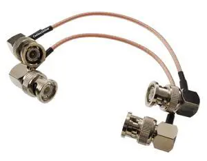 CablesOnline, 2-Pack 6-inches BNC Right-Angle Male to BNC Right-Angle Male 50-Ohm RG316 Slim Coaxial Low Loss Jumper RF Cables, RF-BC300-2 CablesOnline, 2-Pack 6-inches BNC Right-Angle Male to BNC Right-Angle Male 50-Ohm RG316 Slim Coaxial Low Loss Jumper RF Cables, RF-BC300-2