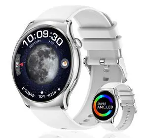 Smart Watch for Women Men, 1.43" HD AMOLED Fitness Tracker Smartwatch Compatible Android iPhone Phones with Bluetooth Call/Heart Rate Sleep Monitor/120+ Sports Modes/IP68 Waterproof, White Smart Watch for Women Men, 1.43" HD AMOLED Fitness Tracker Smartwatch Compatible Android iPhone Phones with Bluetooth Call/Heart Rate Sleep Monitor/120+ Sports Modes/IP68 Waterproof, White