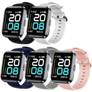 Silicone Replacement Soft Band Wristbands Straps with Stainless Steel Buckle Compatible for Quican ID208 Plus 1.8 Inches Smart Watch Silicone Replacement Soft Band Wristbands Straps with Stainless Steel Buckle Compatible for Quican ID208 Plus 1.8 Inches Smart Watch