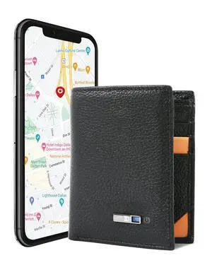 Trackable Wallet, Intelligent Tracker Finder with Position Locator (Via Phone GPS) Bifold Leather Card Purse Gifts for Christmas (Black) Trackable Wallet, Intelligent Tracker Finder with Position Locator (Via Phone GPS) Bifold Leather Card Purse Gifts for Christmas (Black)