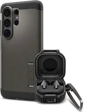 Galaxy S26 Ultra Tough Armor Gunmetal and Galaxy Buds 4/4Pro Lock Fit Galaxy S26 Ultra Tough Armor Gunmetal and Galaxy Buds 4/4Pro Lock Fit