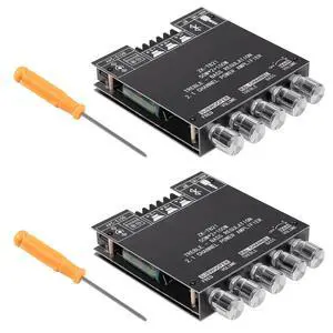 2PCS ZK-TB21 Bluetooth Amplifier Board,Bluetooth5.1 TPA3116 Chip with Subwoofer 2.1 Channel 50W×2+100W, DC 12-24V Bluetooth and AUX Inputs,Stereo Digital AMP for DIY Home Speakers 2PCS ZK-TB21 Bluetooth Amplifier Board,Bluetooth5.1 TPA3116 Chip with Subwoofer 2.1 Channel 50W×2+100W, DC 12-24V Bluetooth and AUX Inputs,Stereo Digital AMP for DIY Home Speakers