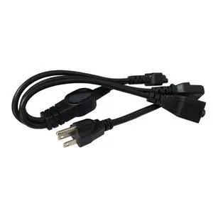 0.6M/2FT 3-in-1 NEMA 5-15P to C13/C5/5-15R Multifunctional AC Power Cord | 3-in-1 Y splitter cord, 16AWG main & 18AWG split wire, multi-port power equalizer for home office 0.6M/2FT 3-in-1 NEMA 5-15P to C13/C5/5-15R Multifunctional AC Power Cord | 3-in-1 Y splitter cord, 16AWG main & 18AWG split wire, multi-port power equalizer for home office