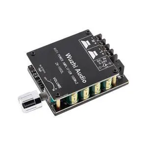 ZK-1002L Mini Amplifier Board Bluetooth-Compatible 2X100W Digital Amplifier Module Board 2.0 Stereo with Knob Volume Switch ZK-1002L Mini Amplifier Board Bluetooth-Compatible 2X100W Digital Amplifier Module Board 2.0 Stereo with Knob Volume Switch