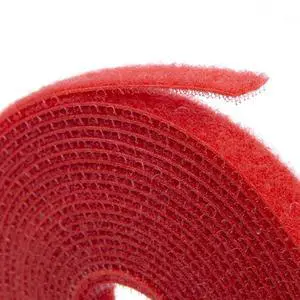 Fire Retardant Reusable Cable Ties Roll, Heat Resistant Ties, Cut to Length Roll, 1/2" Wide, 16 Feet Long - Red Fire Retardant Reusable Cable Ties Roll, Heat Resistant Ties, Cut to Length Roll, 1/2" Wide, 16 Feet Long - Red
