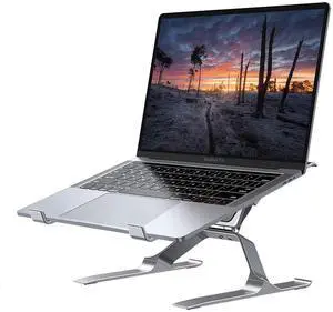 Adjustable Laptop Stand for Desk, Portable Laptop Riser, Ergonomic Computer Notebook Holder for MacBook Pro Air, Dell XPS, HP, Lenovo (13.3-17.3'') (Silver) Adjustable Laptop Stand for Desk, Portable Laptop Riser, Ergonomic Computer Notebook Holder for MacBook Pro Air, Dell XPS, HP, Lenovo (13.3-17.3'') (Silver)