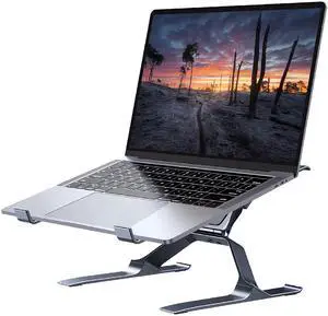 Adjustable Laptop Stand for Desk, Portable Laptop Riser, Ergonomic Computer Notebook Holder for MacBook Pro Air, Dell XPS, HP, Lenovo (13.3-17.3'') (Gray) Adjustable Laptop Stand for Desk, Portable Laptop Riser, Ergonomic Computer Notebook Holder for MacBook Pro Air, Dell XPS, HP, Lenovo (13.3-17.3'') (Gray)
