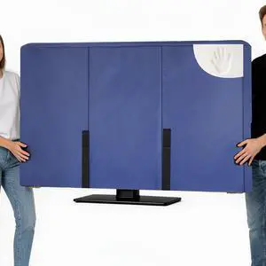 50"-55" Waterproof TV Cover for Moving 0.25 Inch Thick Screen Protector | Blue Oxford Tear Resistance TV Screen Cover with Foam Filling and Bottom Strap for House Moving, Storing 50"-55" Waterproof TV Cover for Moving 0.25 Inch Thick Screen Protector | Blue Oxford Tear Resistance TV Screen Cover with Foam Filling and Bottom Strap for House Moving, Storing