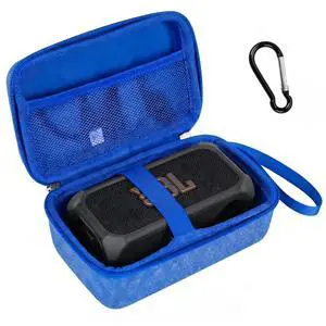 Travel Case for JBL Bandbox Solo Portable Bluetooth Speaker, Hard EVA Protective Box with Wrist Strap & Carabiner (Only Case) (Blue) Travel Case for JBL Bandbox Solo Portable Bluetooth Speaker, Hard EVA Protective Box with Wrist Strap & Carabiner (Only Case) (Blue)