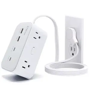 67W Fast Charging Port Power Socket, 5.8 Feet Flat Extension Cord with 8 Outlets and 4 USB (2 USB-C) Fast Charging Ports, Essential for Office, Home, and Dormitory 67W Fast Charging Port Power Socket, 5.8 Feet Flat Extension Cord with 8 Outlets and 4 USB (2 USB-C) Fast Charging Ports, Essential for Office, Home, and Dormitory
