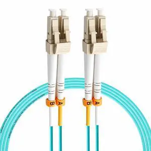 OM3 Duplex LC to LC Fiber Optic Patch Cable, 10m 33ft, 1 Pack | 50/125m Multimode, Aqua LSZH, Compatible with Cisco, Ubiquiti, MikroTik, NETGEAR & TP-Link 10G SFP+ Transceivers & Switches OM3 Duplex LC to LC Fiber Optic Patch Cable, 10m 33ft, 1 Pack | 50/125m Multimode, Aqua LSZH, Compatible with Cisco, Ubiquiti, MikroTik, NETGEAR & TP-Link 10G SFP+ Transceivers & Switches