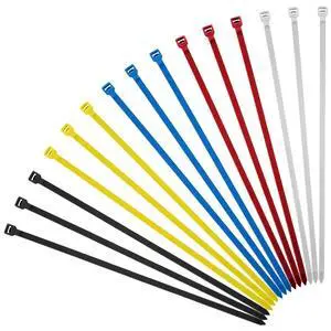 100PCS 14 Inch Colored Zip Ties, 120LBS Strength Heavy Duty, PA66 Nylon | 0.3 inch Wide, Assorted 5 Colors, Self-Locking UV Resistant Cable Ties for Color-Coded Cable Management 100PCS 14 Inch Colored Zip Ties, 120LBS Strength Heavy Duty, PA66 Nylon | 0.3 inch Wide, Assorted 5 Colors, Self-Locking UV Resistant Cable Ties for Color-Coded Cable Management