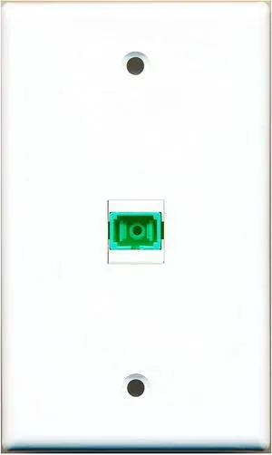 1 Port Fiber SC APC Simplex Wall Plate - Bracket Included 1 Port Fiber SC APC Simplex Wall Plate - Bracket Included
