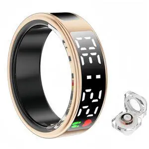 Smart Ring Health Fitness Tracker, Touch Screen Smart Ring for Men and Women, Sleeping Steps Heart Rate Blood Oxygen Monitor, Remote Photography LED Display Ring Waterproof Fitness Ring (Gold, 9) Smart Ring Health Fitness Tracker, Touch Screen Smart Ring for Men and Women, Sleeping Steps Heart Rate Blood Oxygen Monitor, Remote Photography LED Display Ring Waterproof Fitness Ring (Gold, 9)