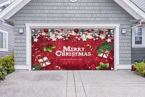 Lordearon Christmas Garage Door Banner Decoration Large Christmas Garage Cover for Indoor Outdoor Holiday Party Supplies, Red Ornaments Backdrop Sign 6X13 FT Lordearon Christmas Garage Door Banner Decoration Large Christmas Garage Cover for Indoor Outdoor Holiday Party Supplies, Red Ornaments Backdrop Sign 6X13 FT