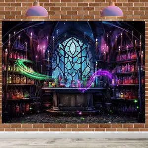Halloween Mad Scientist Lab Backdrop 10x8FT Spooky Chemistry Laboratory Magic Witch Background Halloween Party Decorations Supplies Photo Props Halloween Mad Scientist Lab Backdrop 10x8FT Spooky Chemistry Laboratory Magic Witch Background Halloween Party Decorations Supplies Photo Props