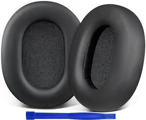 Replacement Earpads for Sony WH-1000XM5 (WH1000XM5) Noise Canceling Headphones, Ear Pads Cushions with Protein Leather and Noise Isolation Memory Foam, Added Thickness - Black Replacement Earpads for Sony WH-1000XM5 (WH1000XM5) Noise Canceling Headphones, Ear Pads Cushions with Protein Leather and Noise Isolation Memory Foam, Added Thickness - Black