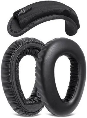 Earpads Headband Cushion Cover Refresher Kit Compatible with Sennheiser PXC550, PXC 550-II, PXC480, MB660 UC, MB 660 MC Headphone, Protein Leather Replacement Ear Pads with Memory Foam Earpads Headband Cushion Cover Refresher Kit Compatible with Sennheiser PXC550, PXC 550-II, PXC480, MB660 UC, MB 660 MC Headphone, Protein Leather Replacement Ear Pads with Memory Foam