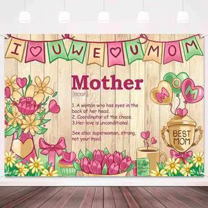 8x6ft Mothers Day Backdrop Wooden Happy Mother's Day Decorations Banner I Love Mom Best Mom Theme Photography Background Thanks Mother Birthday Party Supplies 8x6ft Mothers Day Backdrop Wooden Happy Mother's Day Decorations Banner I Love Mom Best Mom Theme Photography Background Thanks Mother Birthday Party Supplies
