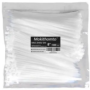 8 Inch White Zip Ties(1000 pack) Heavy Duty Self Locking clear Zipties Bulk Tensile Strength 40 Pound Clear Industrial 8"Wire Cable Ties Wraps for Home Office Garden Fence Garage indoor outdoor 8 Inch White Zip Ties(1000 pack) Heavy Duty Self Locking clear Zipties Bulk Tensile Strength 40 Pound Clear Industrial 8"Wire Cable Ties Wraps for Home Office Garden Fence Garage indoor outdoor