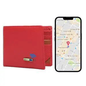 Wallet Tracker for Men, Smart Tracker GPS Card Wallet, Valentines Day Gift (Red) Wallet Tracker for Men, Smart Tracker GPS Card Wallet, Valentines Day Gift (Red)