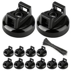 12Pcs Cable Ties Magnetic, Multipurpose Magnetic Wire Clip, Cable Wire Base with 60Pcs Releasable Cable Ties (16 x 11mm) 12Pcs Cable Ties Magnetic, Multipurpose Magnetic Wire Clip, Cable Wire Base with 60Pcs Releasable Cable Ties (16 x 11mm)