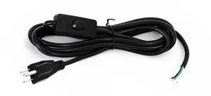 Track Lighting Plug Cord 10FT Black, 3 Prong Track Lighting Plug Cord 10FT Black, 3 Prong