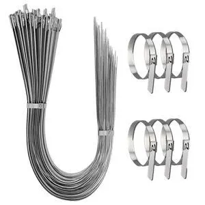 304 Stainless Steel Metal Zip Ties Heavy Duty, Large Cable Ties 60 inch, 10PCS, Silver Max Supporting Weight 337lbs For Exhaust Wrap, Chain Link, Wire Fence Rolls, Poultry Fence Outdoor 304 Stainless Steel Metal Zip Ties Heavy Duty, Large Cable Ties 60 inch, 10PCS, Silver Max Supporting Weight 337lbs For Exhaust Wrap, Chain Link, Wire Fence Rolls, Poultry Fence Outdoor
