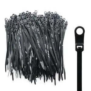 200pcs Zip Tie with Screw Hole, 6 inch Automotive Wire Self Locking Black Zip Ties Screw Zip Tie Mount (6") 200pcs Zip Tie with Screw Hole, 6 inch Automotive Wire Self Locking Black Zip Ties Screw Zip Tie Mount (6")