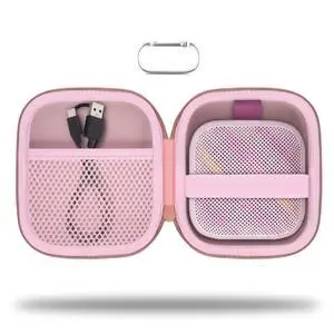 for Anker Soundcore Boom Go 3i Bluetooth Speaker Hard Travel Case, Pink | Travel Protective Storage Bag with Mesh Pocket & Hand Strap, Shockproof EVA Shell and Soft Lining, Portable Bag Replacement for Anker Soundcore Boom Go 3i Bluetooth Speaker Hard Travel Case, Pink | Travel Protective Storage Bag with Mesh Pocket & Hand Strap, Shockproof EVA Shell and Soft Lining, Portable Bag Replacement