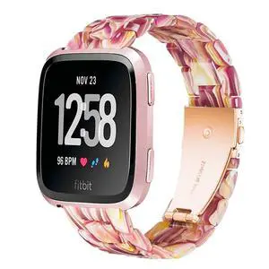 Band Replacement for Fitbit Versa/Versa 2 Smart Watch/Special/Lite Edition, Fashion Resin Wristbands Women Men Replacement Bracelet Metal Stainless Steel Rose Gold Buckle Band Replacement for Fitbit Versa/Versa 2 Smart Watch/Special/Lite Edition, Fashion Resin Wristbands Women Men Replacement Bracelet Metal Stainless Steel Rose Gold Buckle