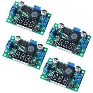 4PCS Green LM2596 Adjustable DC-DC Buck Converter Step Down Module with LED Voltage Display, 4-40V to 1.25-37V Power Supply 4PCS Green LM2596 Adjustable DC-DC Buck Converter Step Down Module with LED Voltage Display, 4-40V to 1.25-37V Power Supply