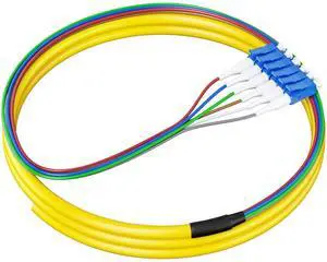 6 Strand OS2 LC/UPC Fiber Pigtail Single Mode, 5ft/1.5m | SMF Fiber Optic Pigtails for Networks Communication System, 9/125um 6 Strand OS2 LC/UPC Fiber Pigtail Single Mode, 5ft/1.5m | SMF Fiber Optic Pigtails for Networks Communication System, 9/125um