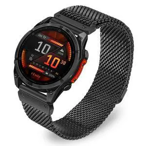 Band for Fenix 8 47mm / E / 7/6 Pro / 5 Plus Men, 22mm Quick Fit Stainless Steel Strap Rugged Milanese Magnetic Bands for Garmin Instinct 3 45mm / Epix Pro (Gen 2) 47mm Band for Fenix 8 47mm / E / 7/6 Pro / 5 Plus Men, 22mm Quick Fit Stainless Steel Strap Rugged Milanese Magnetic Bands for Garmin Instinct 3 45mm / Epix Pro (Gen 2) 47mm