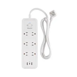 Gaston Surge Protector Power Strip - 5 Ft Plug Extension Cord, 6 Widely Outlets, 3 USB Ports(1 USB C), 1 Side Outlet Extender for Home Office, White, ETL Listed Gaston Surge Protector Power Strip - 5 Ft Plug Extension Cord, 6 Widely Outlets, 3 USB Ports(1 USB C), 1 Side Outlet Extender for Home Office, White, ETL Listed