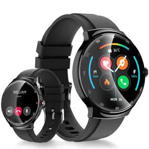 Smart Watch for Men Women, 1.43 Curved AMOLED HD Screen Fitness Tracker, 100+ Sport Modes, Heart Rate Sleep Monitor, Pedometer, Smartwatch for Android & iOS Compatible Smart Watch for Men Women, 1.43 Curved AMOLED HD Screen Fitness Tracker, 100+ Sport Modes, Heart Rate Sleep Monitor, Pedometer, Smartwatch for Android & iOS Compatible