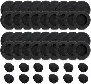50 Pack Ear Cushions for Jabra Headset Replacement Foam Covers Ear Pads | Headphone Earpads for Jabra GN1900 2000 2025 PRO 920 930 9450 Biz 1100 1500 Plantronics H251 H261 Office Telephone Headset 50 Pack Ear Cushions for Jabra Headset Replacement Foam Covers Ear Pads | Headphone Earpads for Jabra GN1900 2000 2025 PRO 920 930 9450 Biz 1100 1500 Plantronics H251 H261 Office Telephone Headset