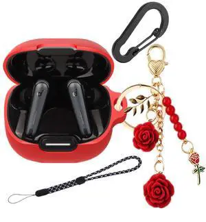 Silicone Case for Anker Soundcore Liberty 4 NC with Cute Keychain Lanyard Shockproof Protective Cover Compatible with Earbuds Soundcore Liberty 4 NC Charging Box Case Cover for Women Men (Red) Silicone Case for Anker Soundcore Liberty 4 NC with Cute Keychain Lanyard Shockproof Protective Cover Compatible with Earbuds Soundcore Liberty 4 NC Charging Box Case Cover for Women Men (Red)