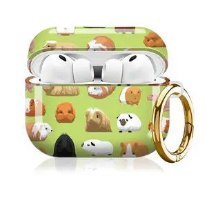 Compatible with AirPod Pro 3rd Gen(2025) Case,Protective Case for AirPod Pro 3rd Gen, Shockproof with Carabiner, Wireless Charging Compatible for Women Men (Guinea Pig Cartoon) Compatible with AirPod Pro 3rd Gen(2025) Case,Protective Case for AirPod Pro 3rd Gen, Shockproof with Carabiner, Wireless Charging Compatible for Women Men (Guinea Pig Cartoon)