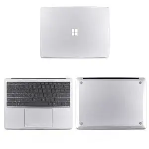 Vinyl Skin Sticker for 2024 Microsoft Surface Laptop 7 15 Inch (Model 2037) 3-in-1 Full Body Protective Decal Anti-Scratch Waterproof (Silver) Vinyl Skin Sticker for 2024 Microsoft Surface Laptop 7 15 Inch (Model 2037) 3-in-1 Full Body Protective Decal Anti-Scratch Waterproof (Silver)