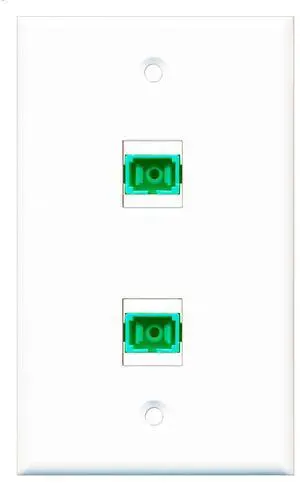 2 Port Fiber SC APC Simplex Wall Plate - Bracket Included 2 Port Fiber SC APC Simplex Wall Plate - Bracket Included