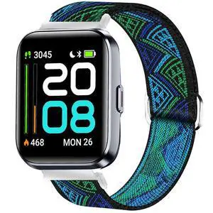 Stretch Elastics Nylon Adjustable Replacement Strap Accessories for Men & Women Compatible with Quican, aeac, WMK, Fitpolo ID208 Plus 1.8 Inches Smart Watch Stretch Elastics Nylon Adjustable Replacement Strap Accessories for Men & Women Compatible with Quican, aeac, WMK, Fitpolo ID208 Plus 1.8 Inches Smart Watch